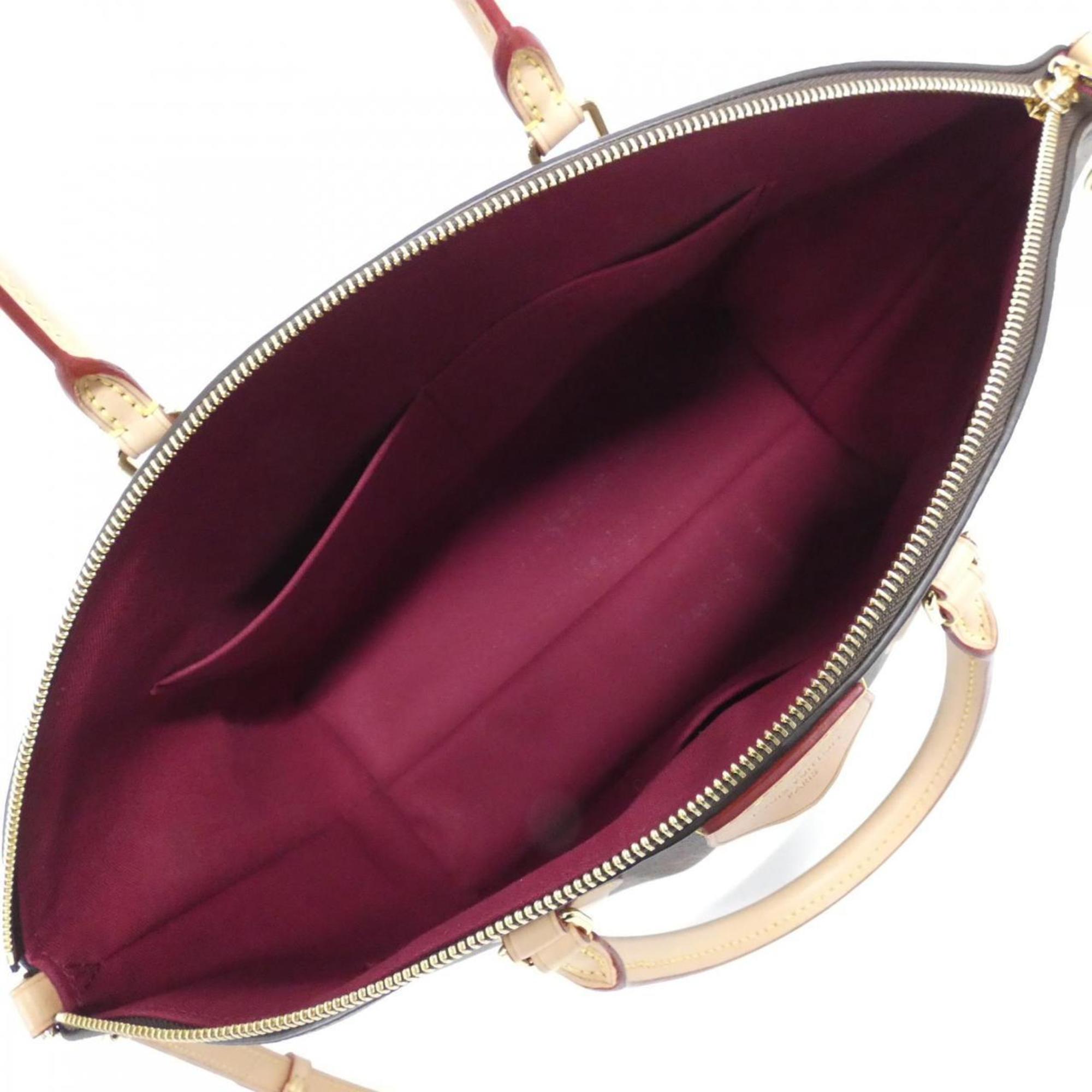 Louis Vuitton Marron Coated Canvas Handbag