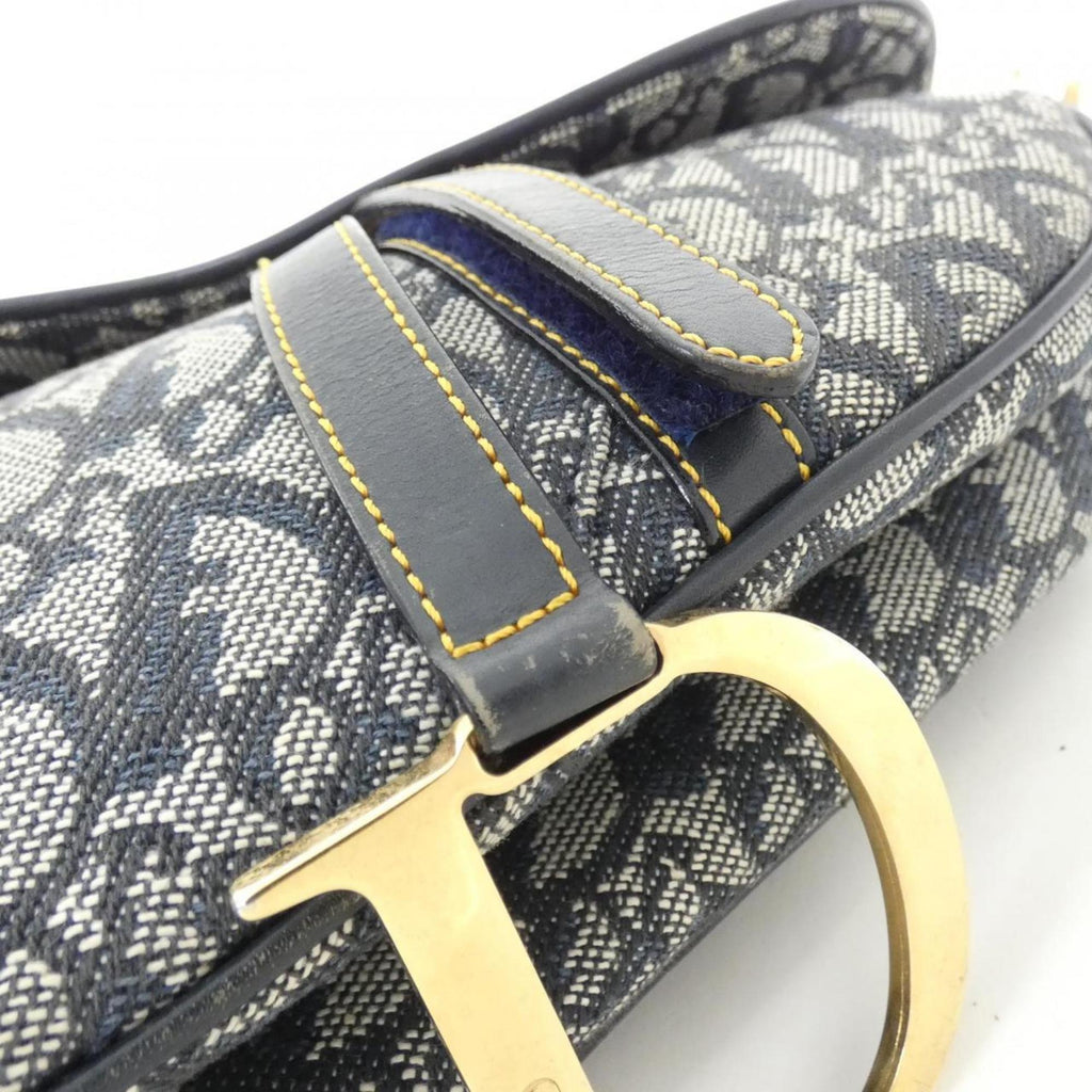Christian Dior Blue Canvas Shoulder Bag (Pre-Owned)