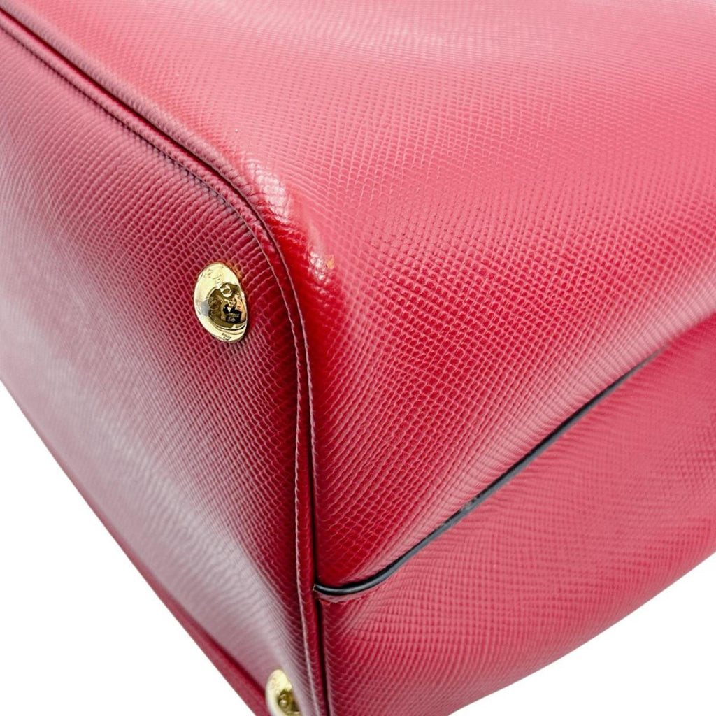 Prada Red Color Leather Handbag Shoulder Bag