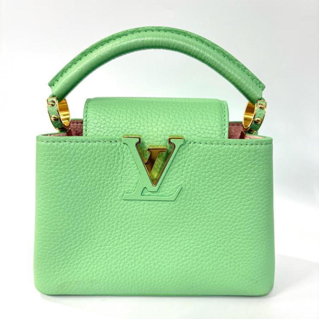 Louis Vuitton Green Leather Handbag