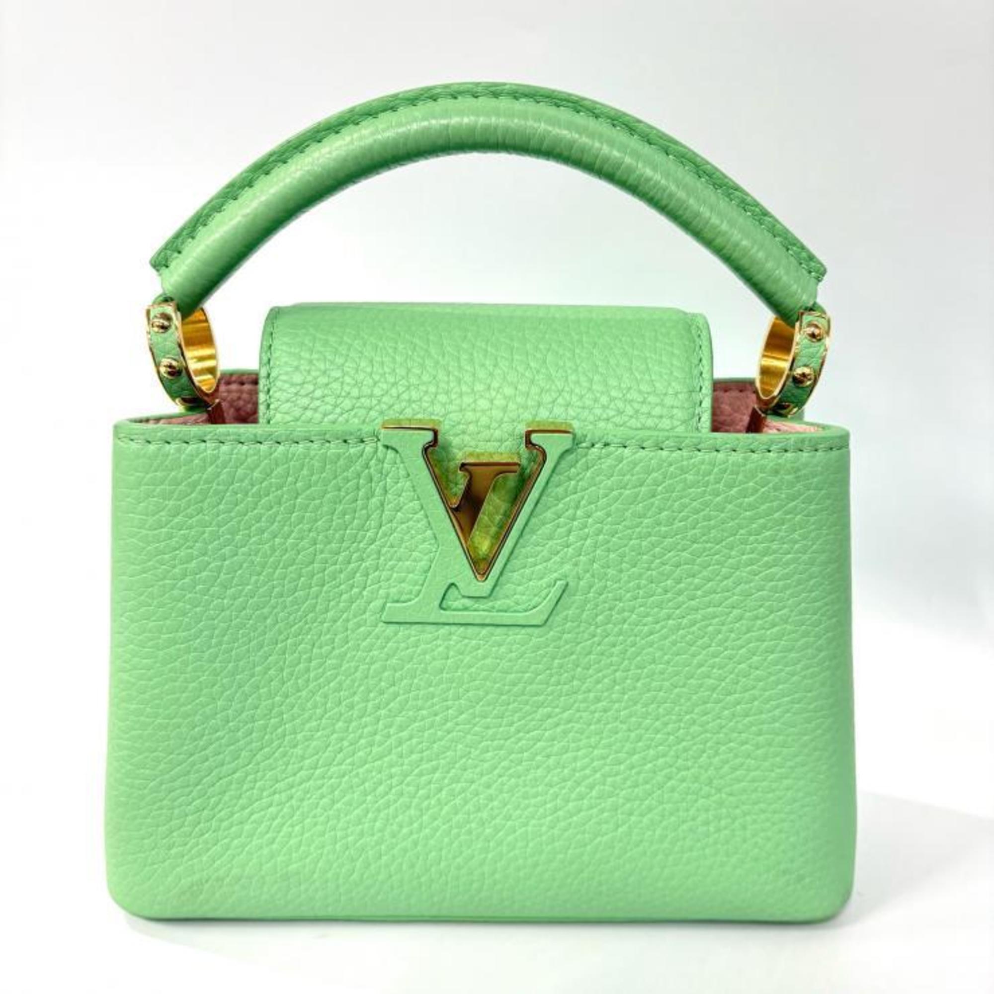 Louis Vuitton Green Leather Handbag