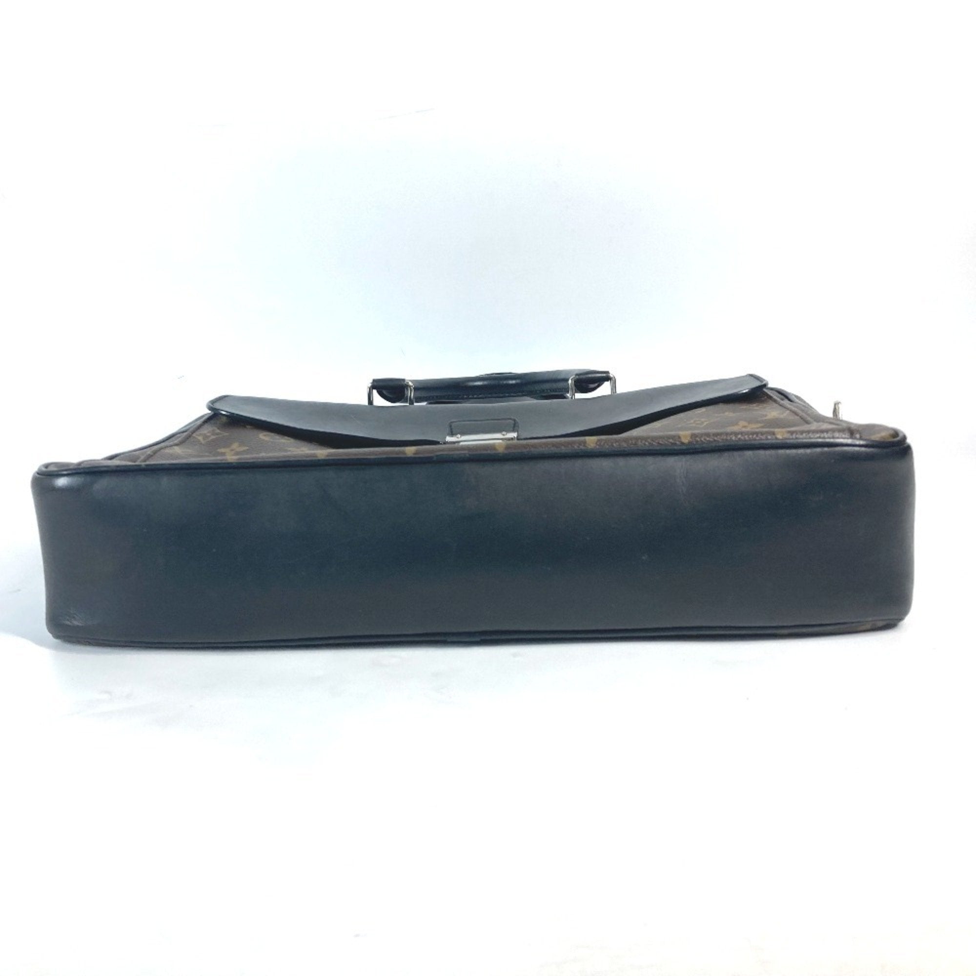 Louis Vuitton Black Brown Galle Monogram Leather Handbag