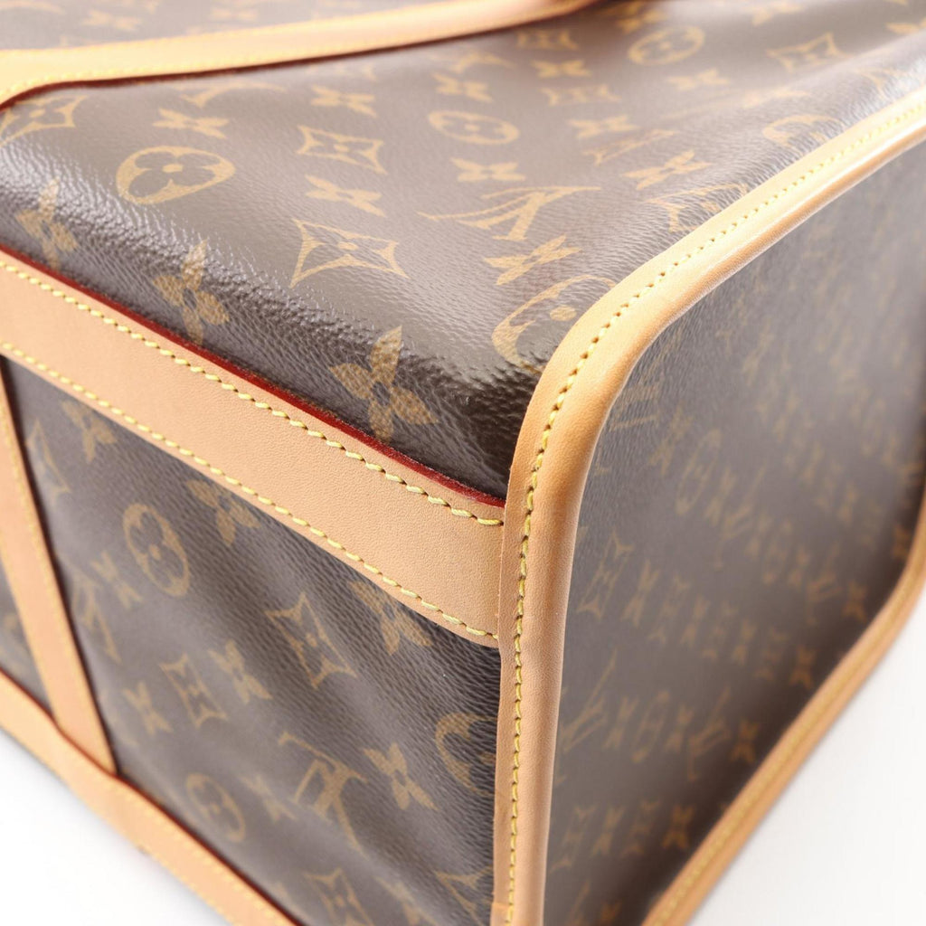 Louis Vuitton Brown Monogram Coated Canvas Leather Boston Bag