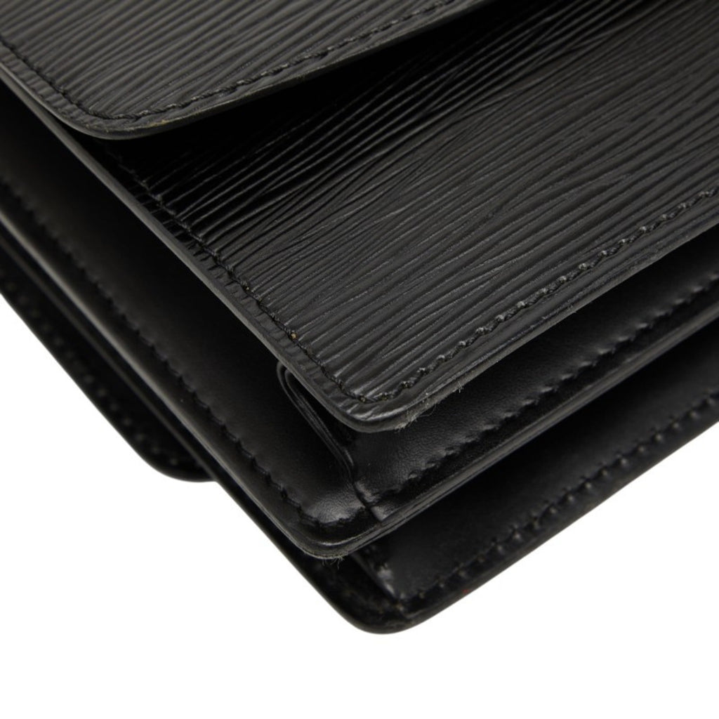 Louis Vuitton Black Leather Shoulder Bag