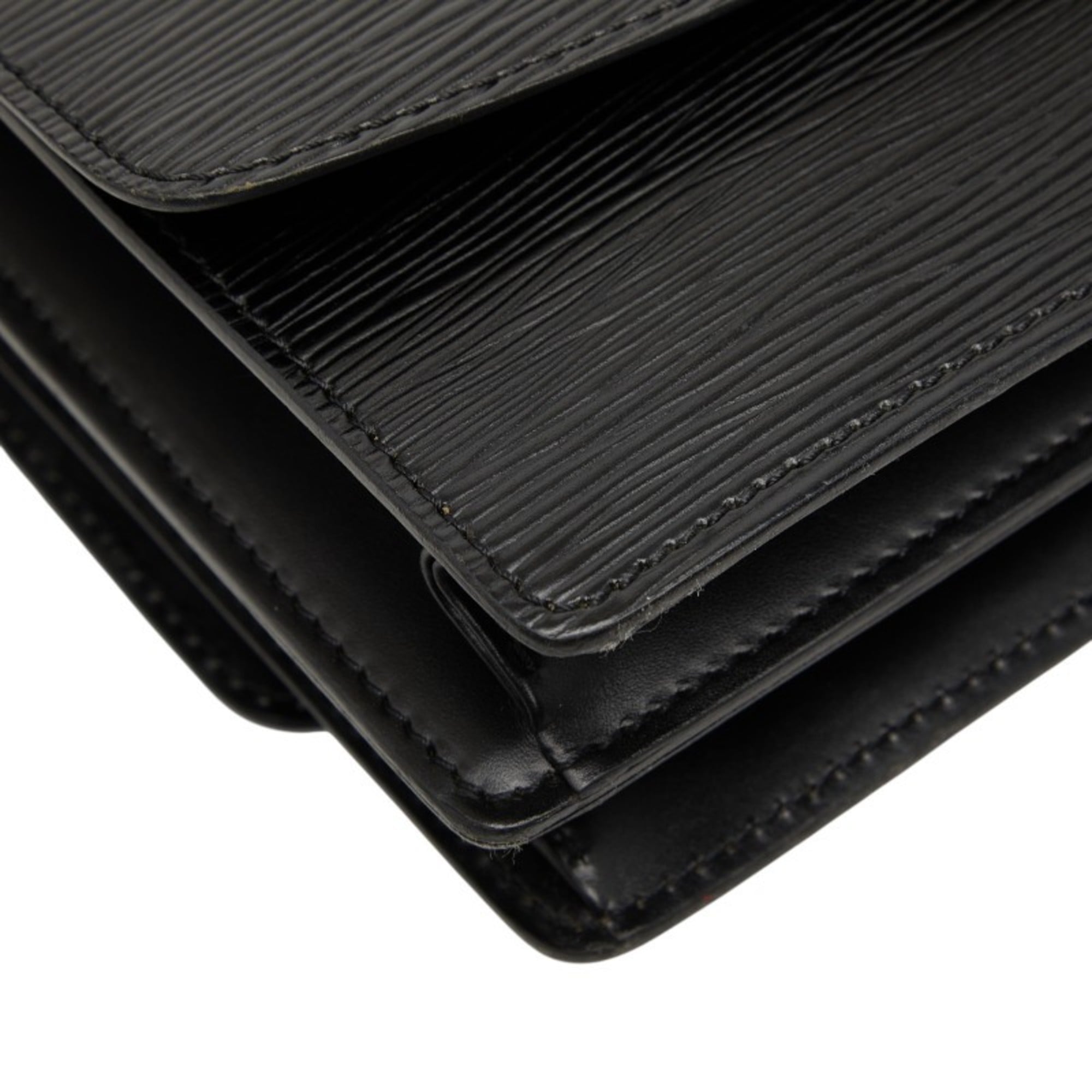Louis Vuitton Black Leather Shoulder Bag