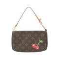 Louis Vuitton Brown Monogram Cherry Coated Canvas Pochette Pouch