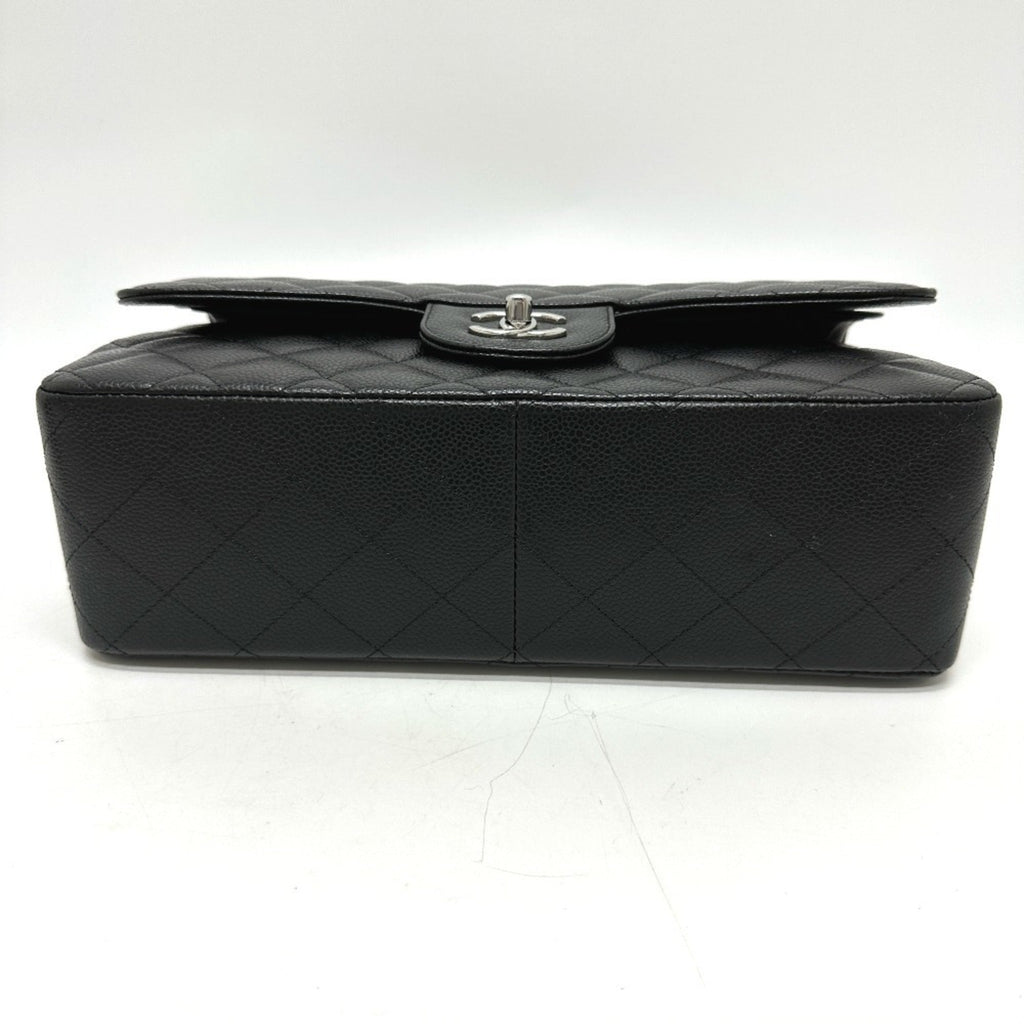 Chanel Black Grained Calfskin Shoulder Bag