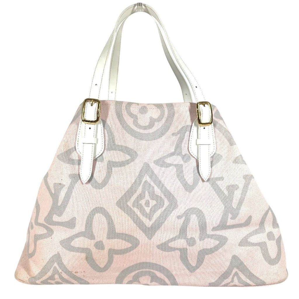 Louis Vuitton Pink Canvas Leather Boston Bag Shoulder Bag Tote Bag