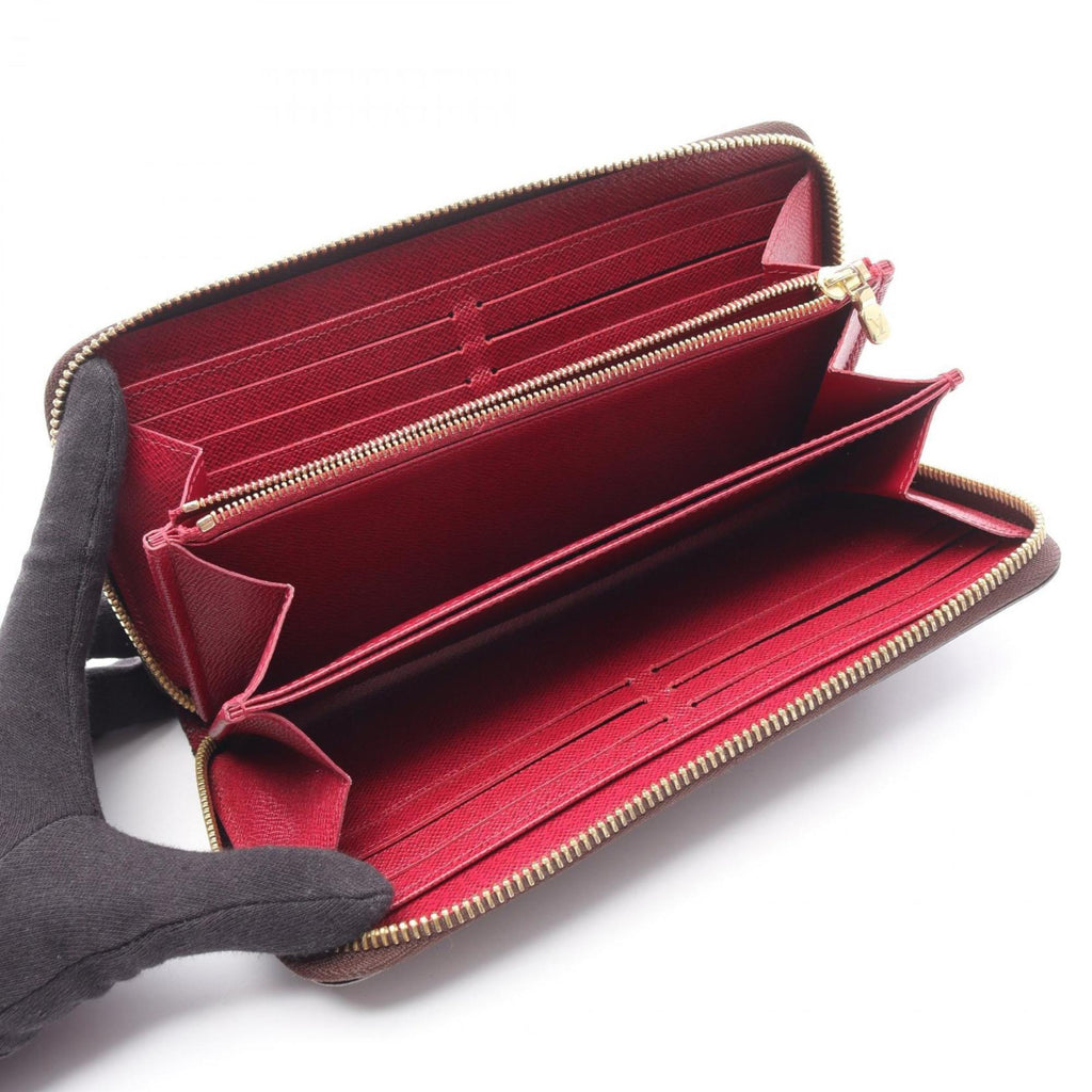 Louis Vuitton Brown Fuchsia Pink Coated Canvas Long Wallet