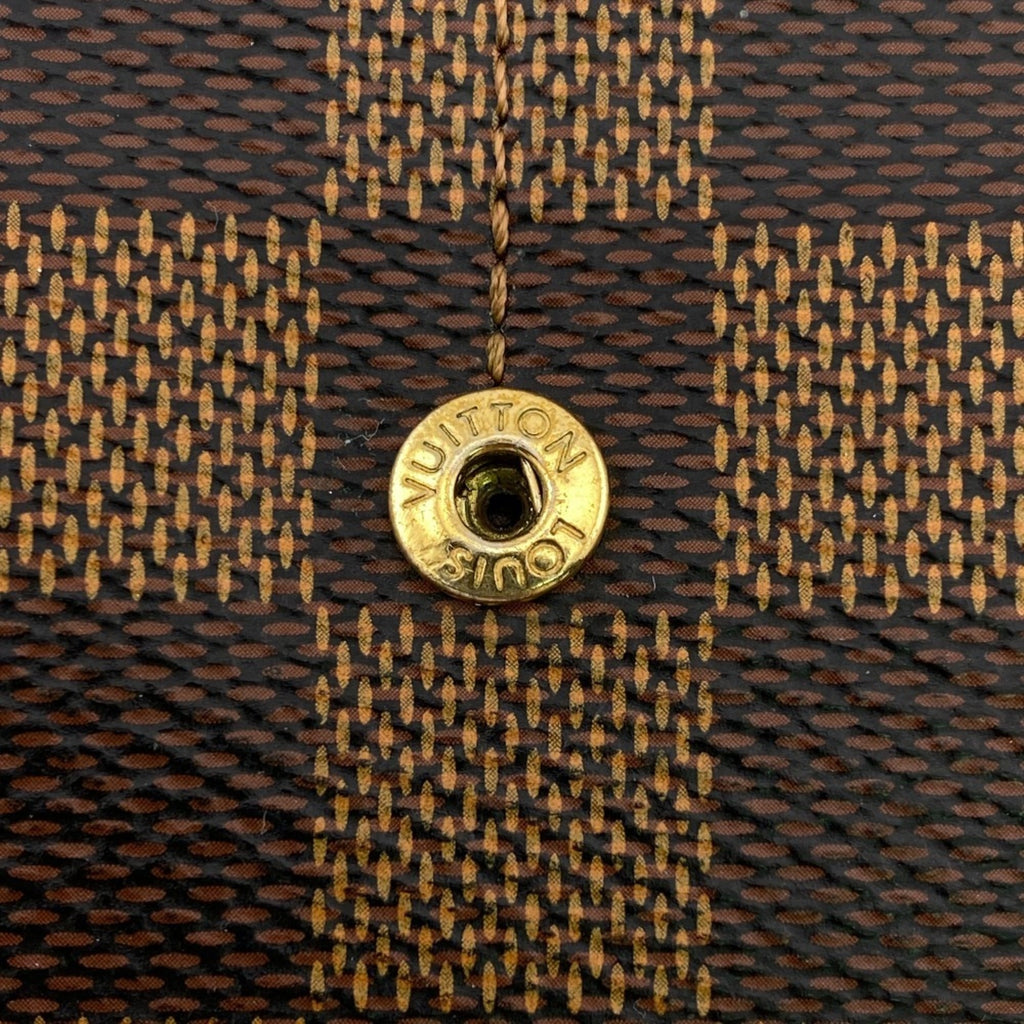Louis Vuitton Damier Brown Rose Ballerine Leather Long Wallet