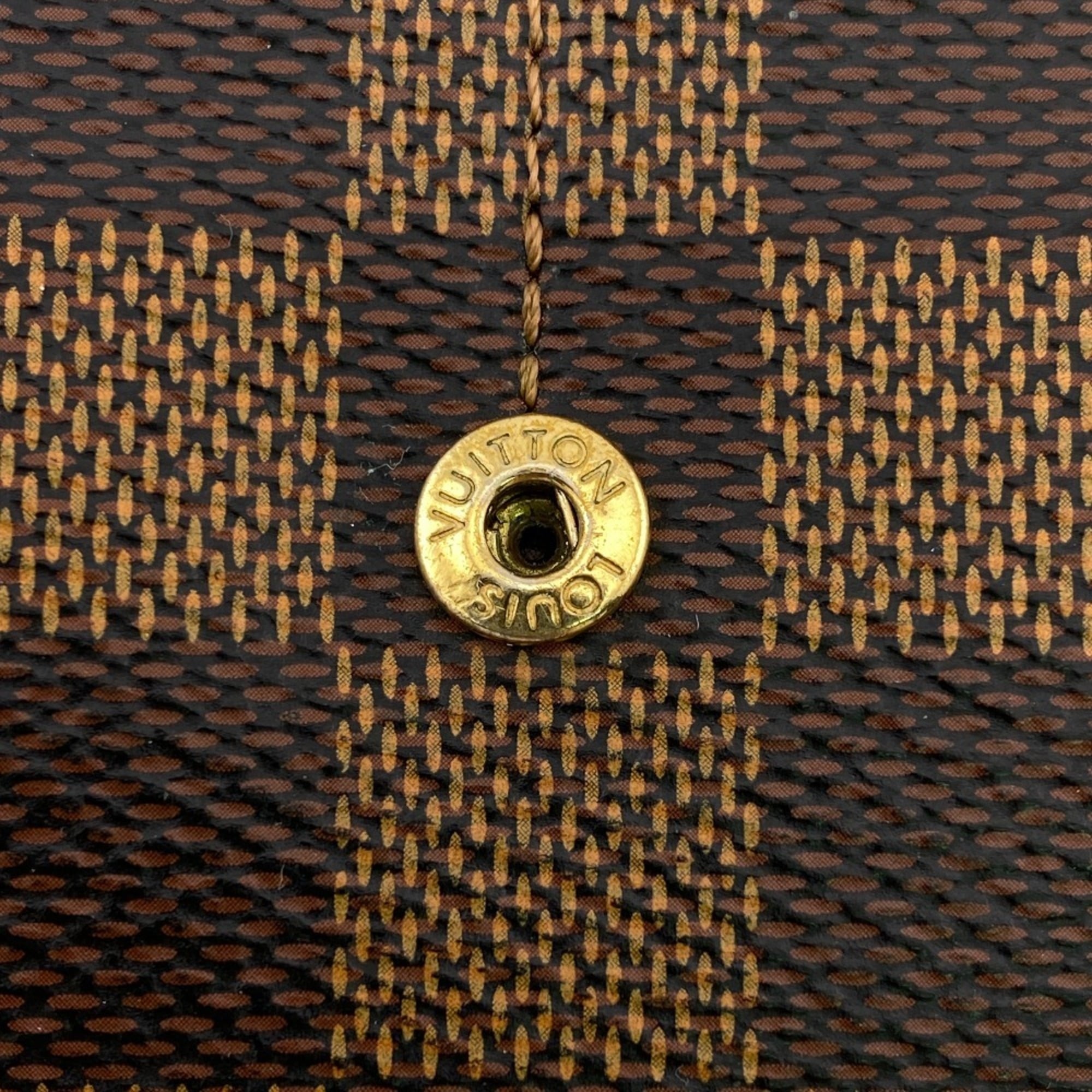 Louis Vuitton Damier Brown Rose Ballerine Leather Long Wallet