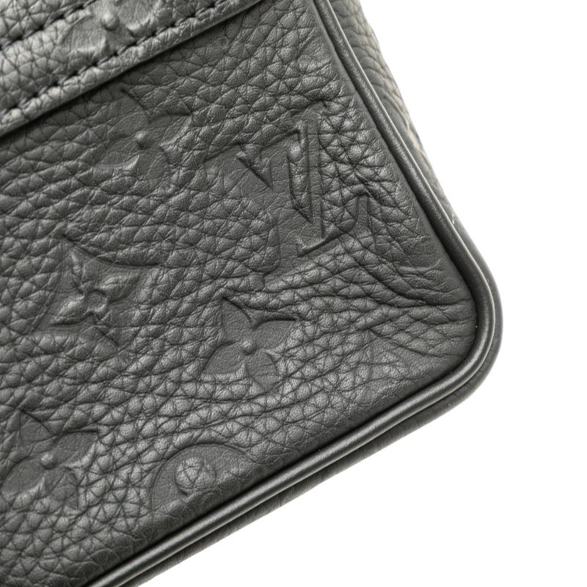 Louis Vuitton Taurillon Black Leather Handbag Shoulder Bag