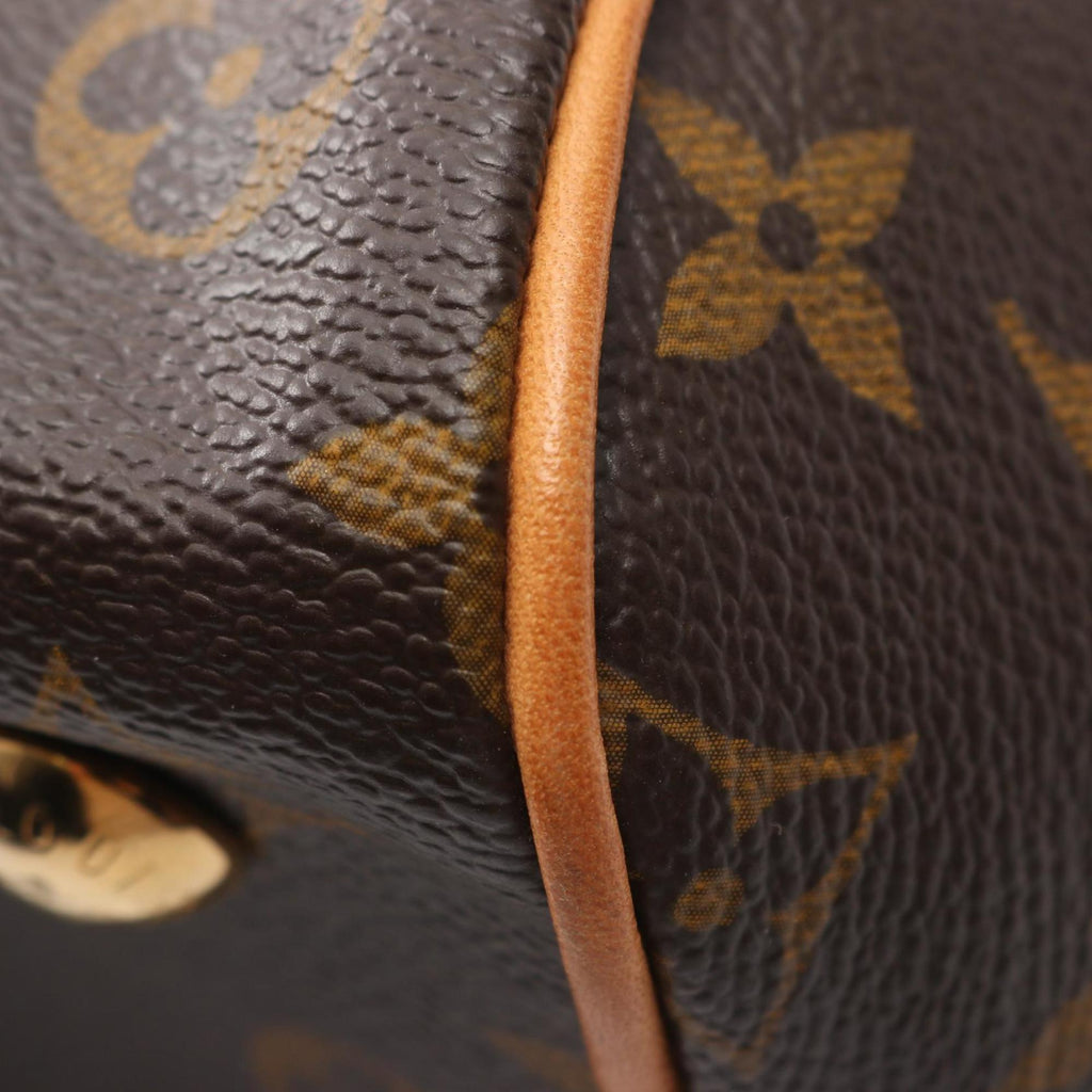 Louis Vuitton Brown Coated Canvas Leather Handbag