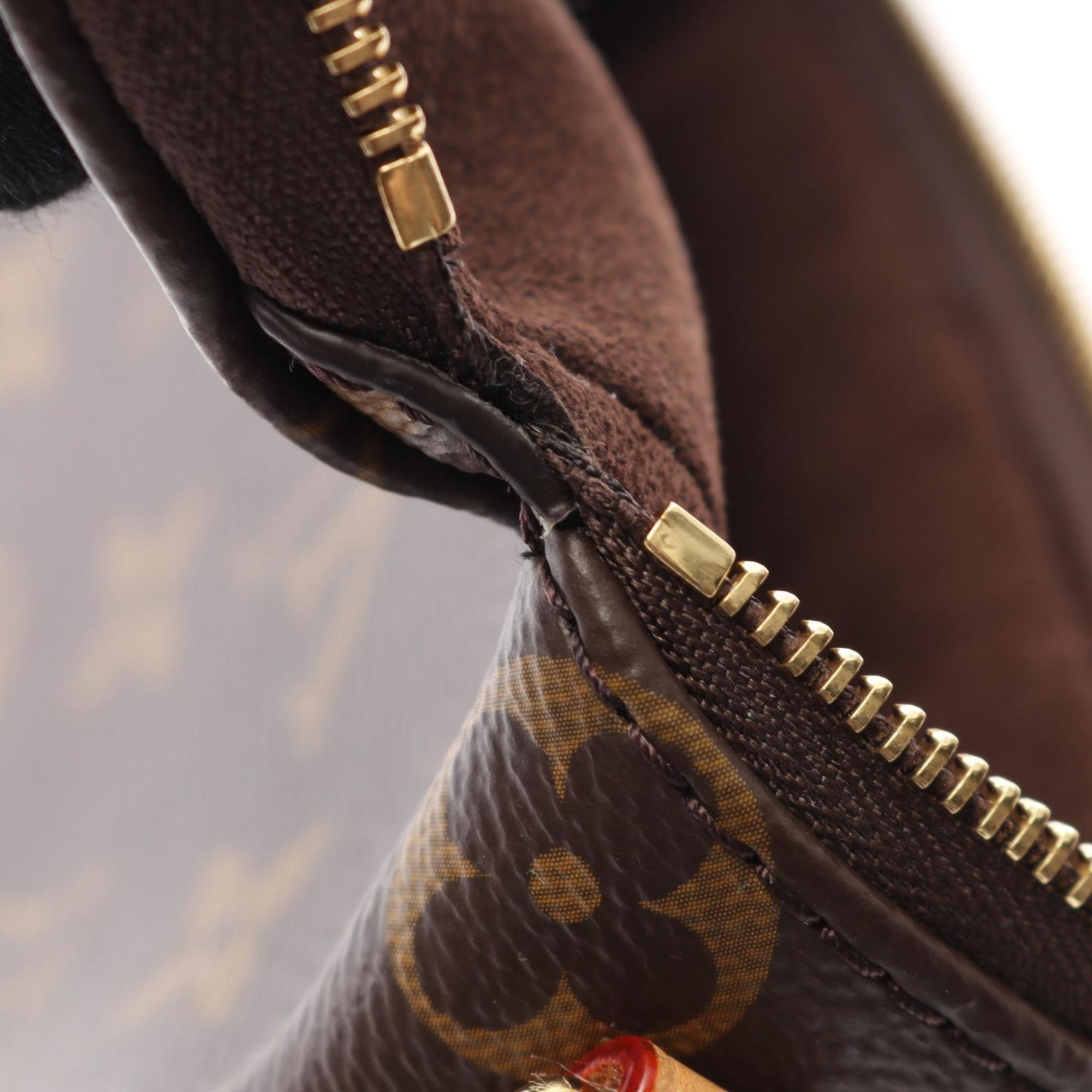 Louis Vuitton Brown Coated Canvas Leather Handbag
