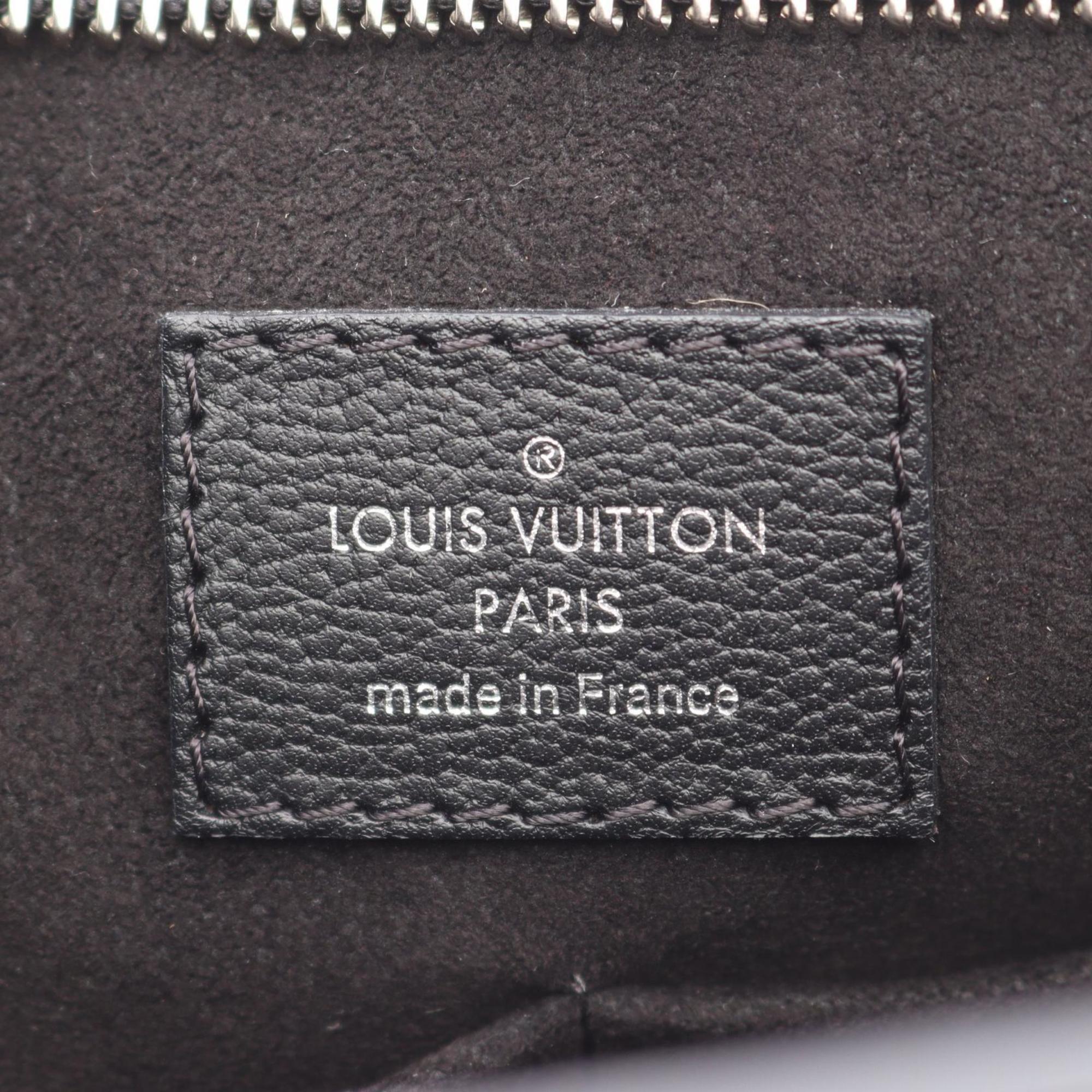 Louis Vuitton Black Leather Tote Bag