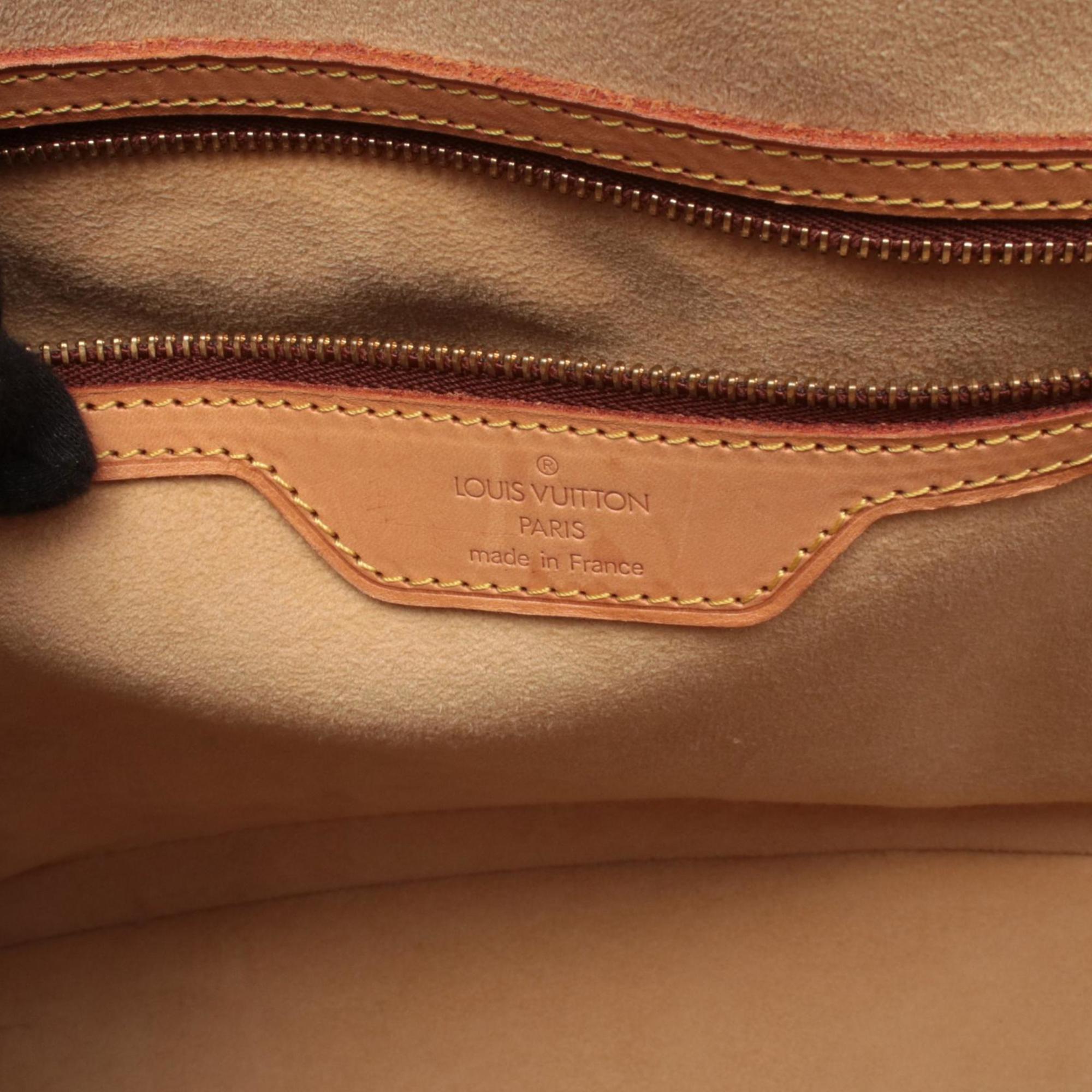 Louis Vuitton Brown Monogram Coated Canvas Leather Handbag Shoulder Bag