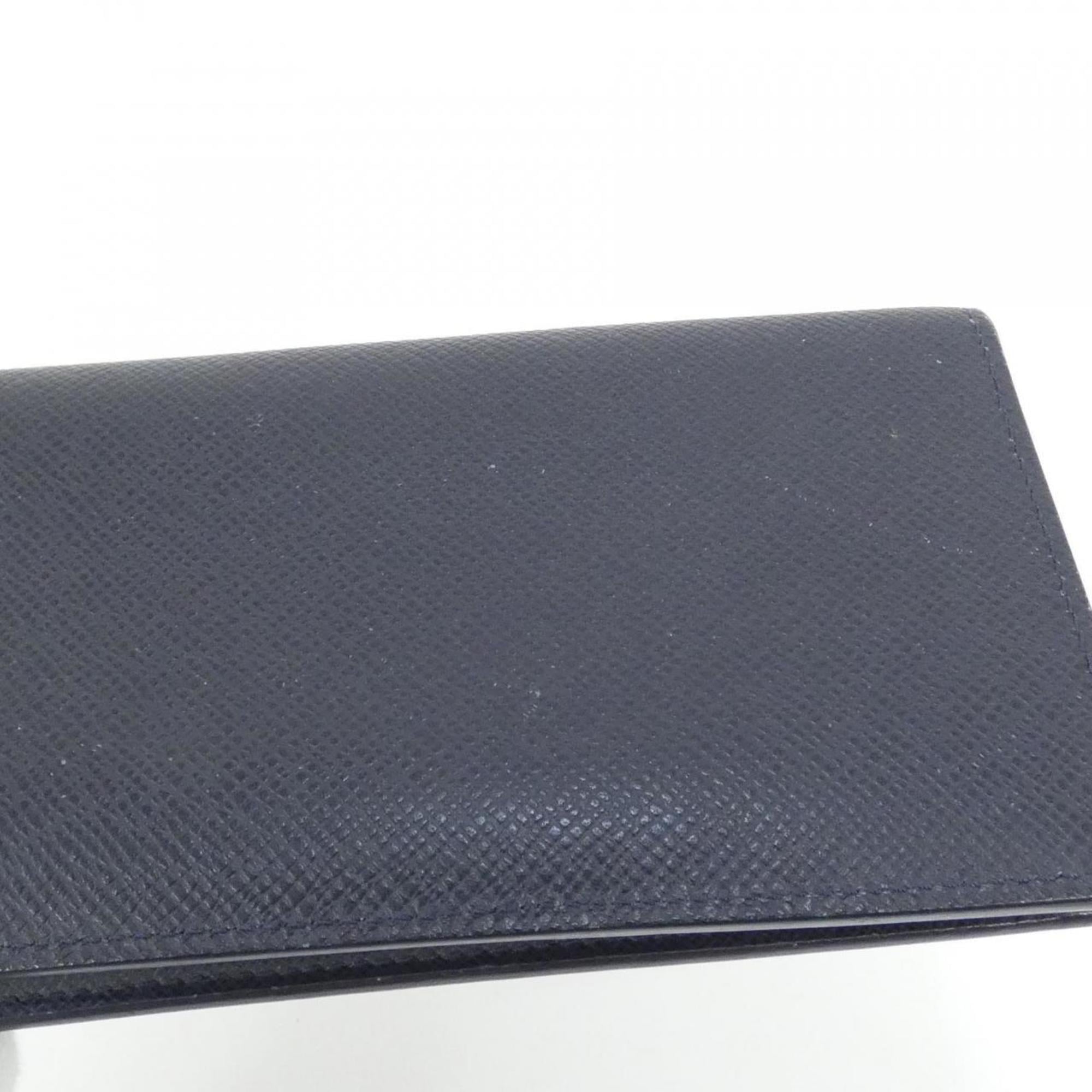 Louis Vuitton Navy Black Leather Long Wallet