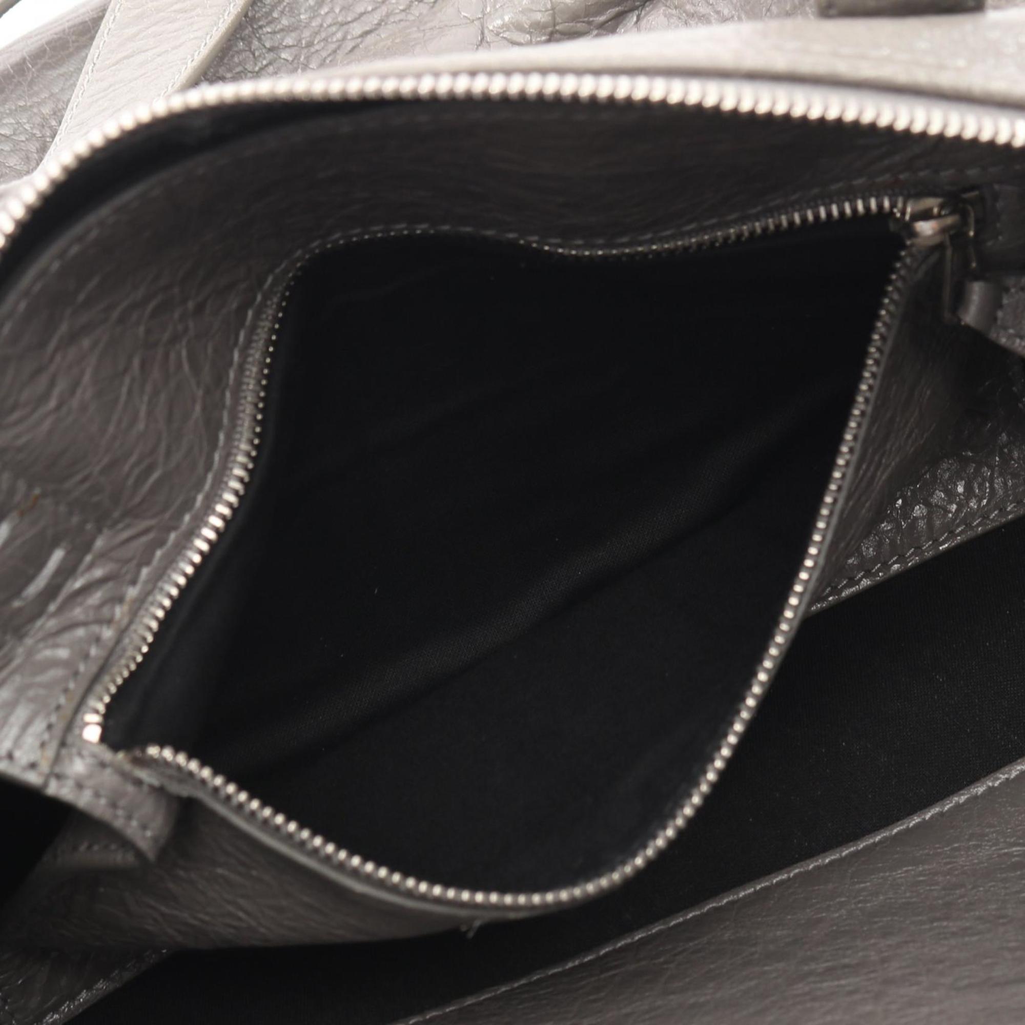 Balenciaga Gray Leather Boston Bag Hand