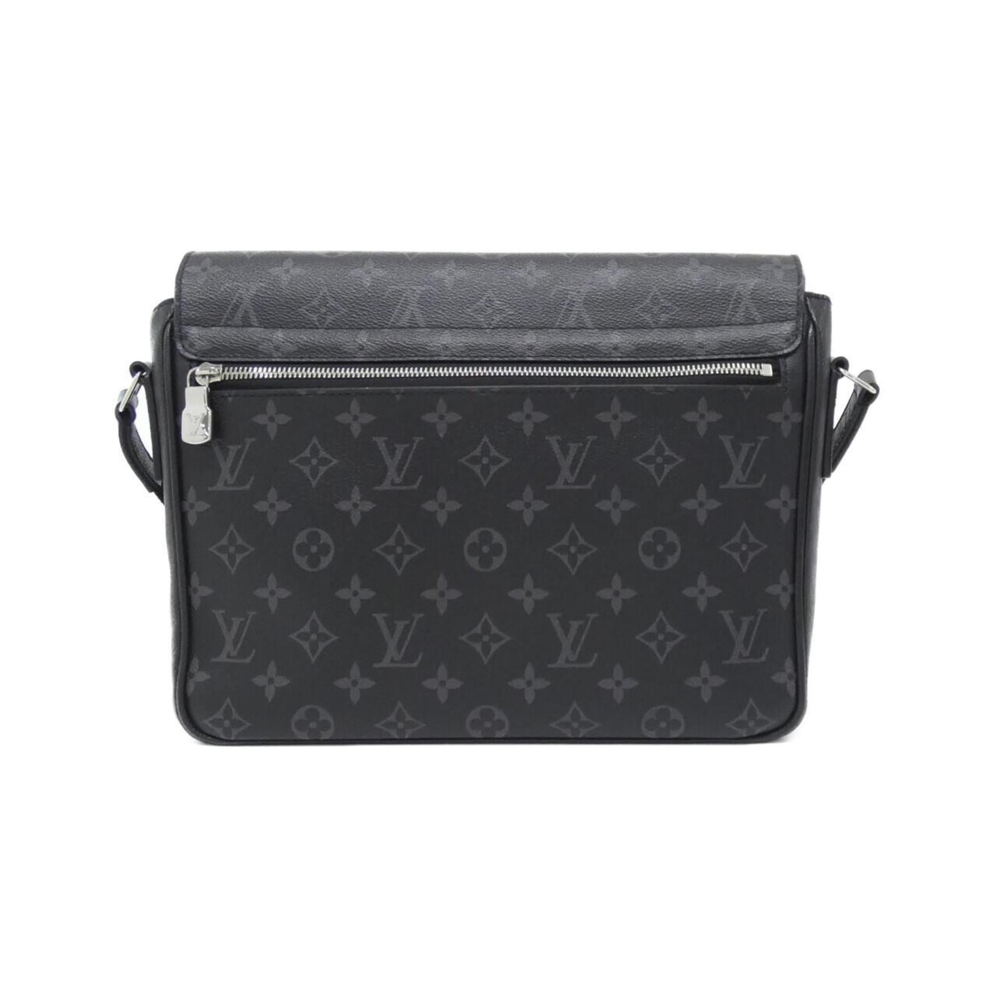 Louis Vuitton Black Coated Canvas Leather Shoulder Bag