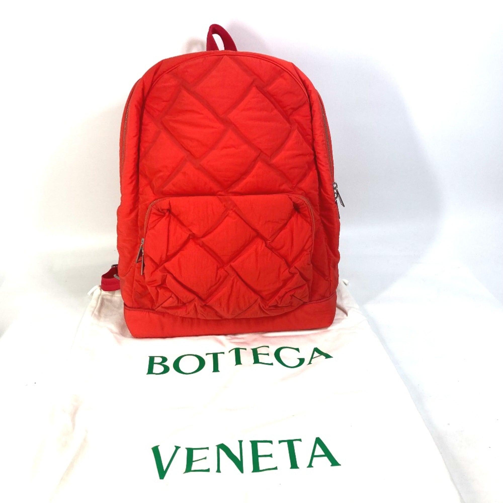 Bottega Veneta Red Cloth Backpack
