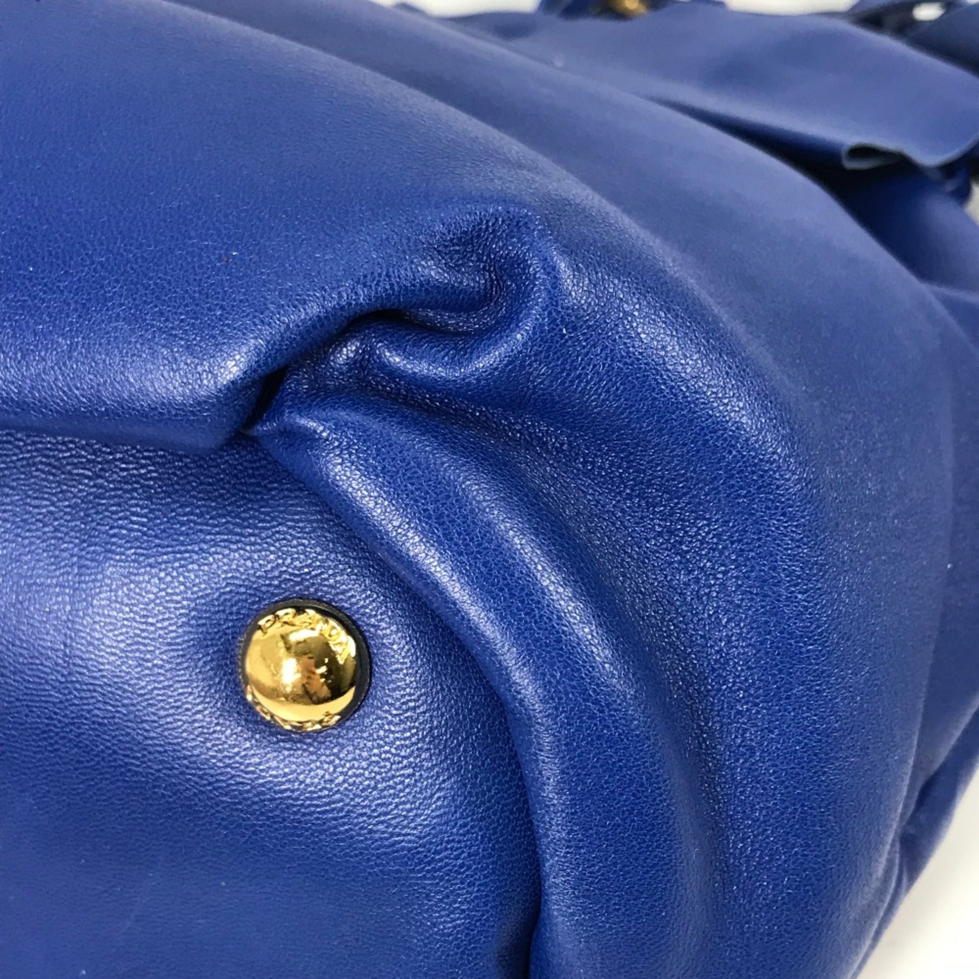 Prada Blue Leather Handbag