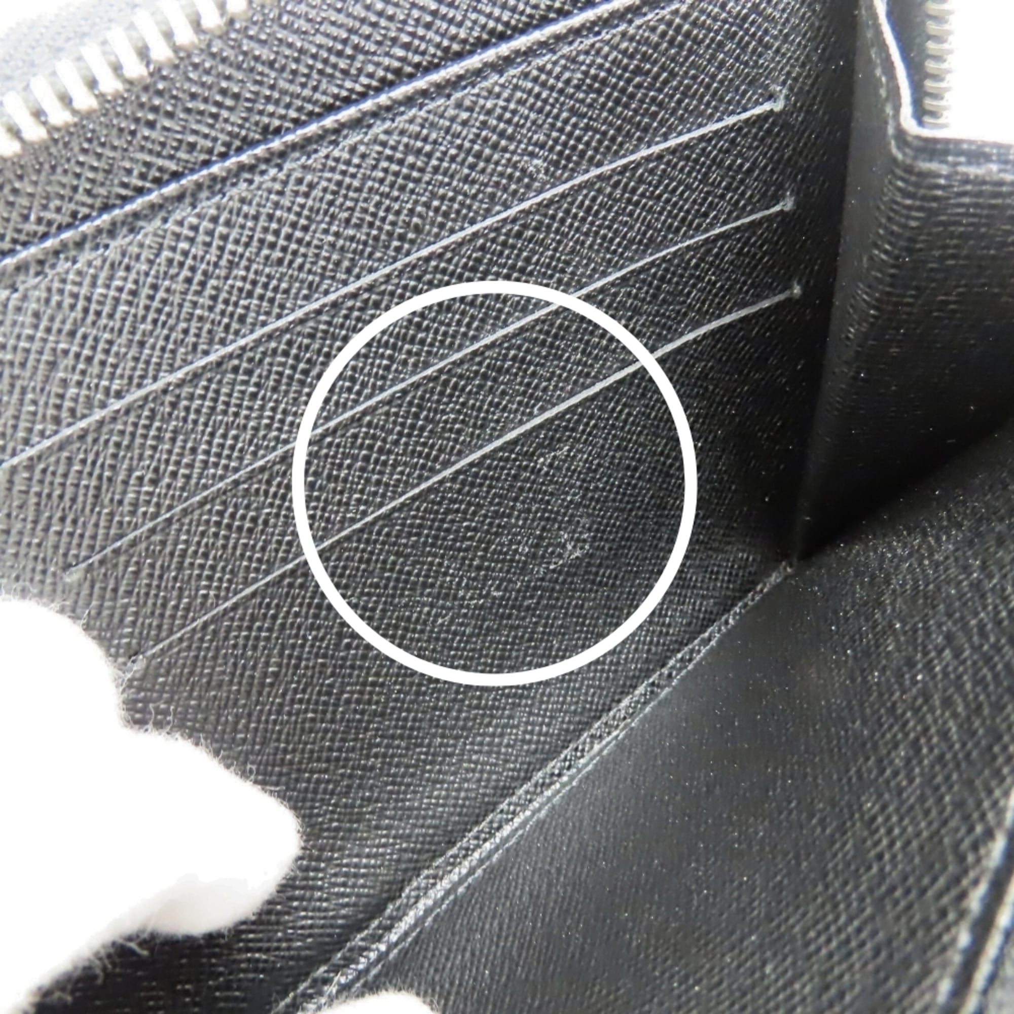 Louis Vuitton Black Gray Damier Graphite Leather Long Wallet
