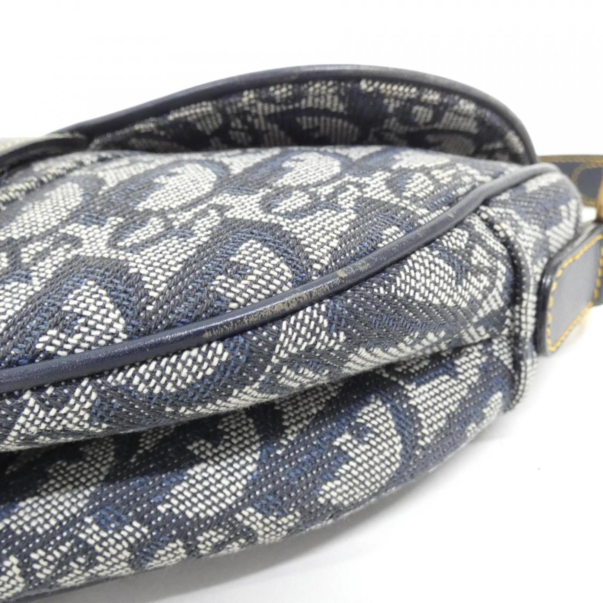 Christian Dior Blue Canvas Shoulder Bag (Pre-Owned)