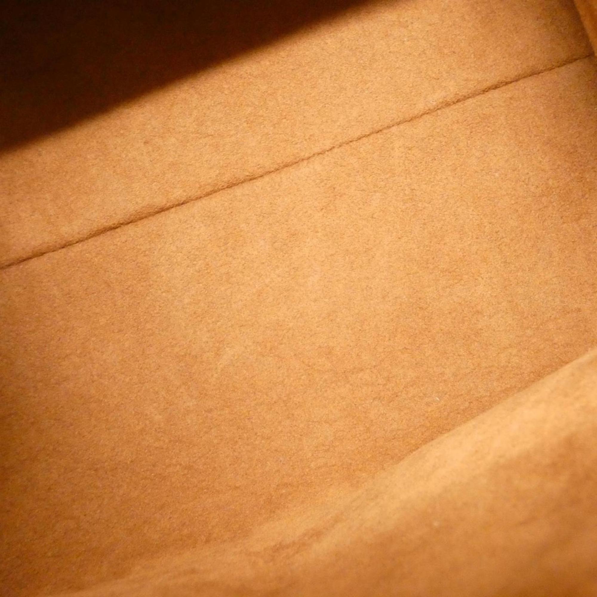 Louis Vuitton Camel Leather Coated Canvas Handbag