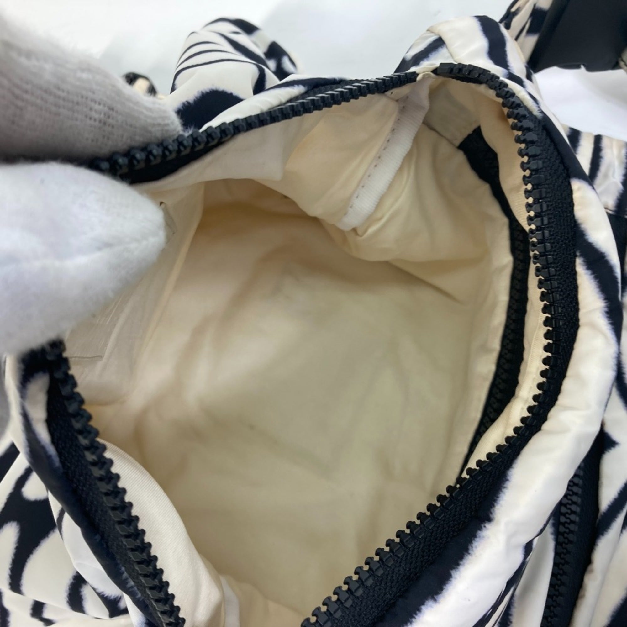 Chanel Sport Black White Nylon Messenger Bag Shoulder Bag