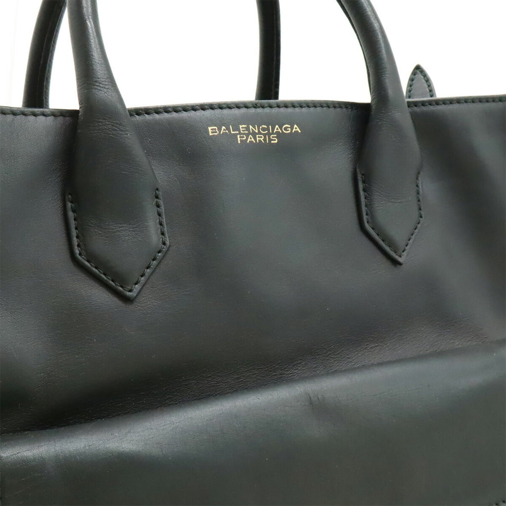 Balenciaga Dark Green Leather Handbag Shoulder