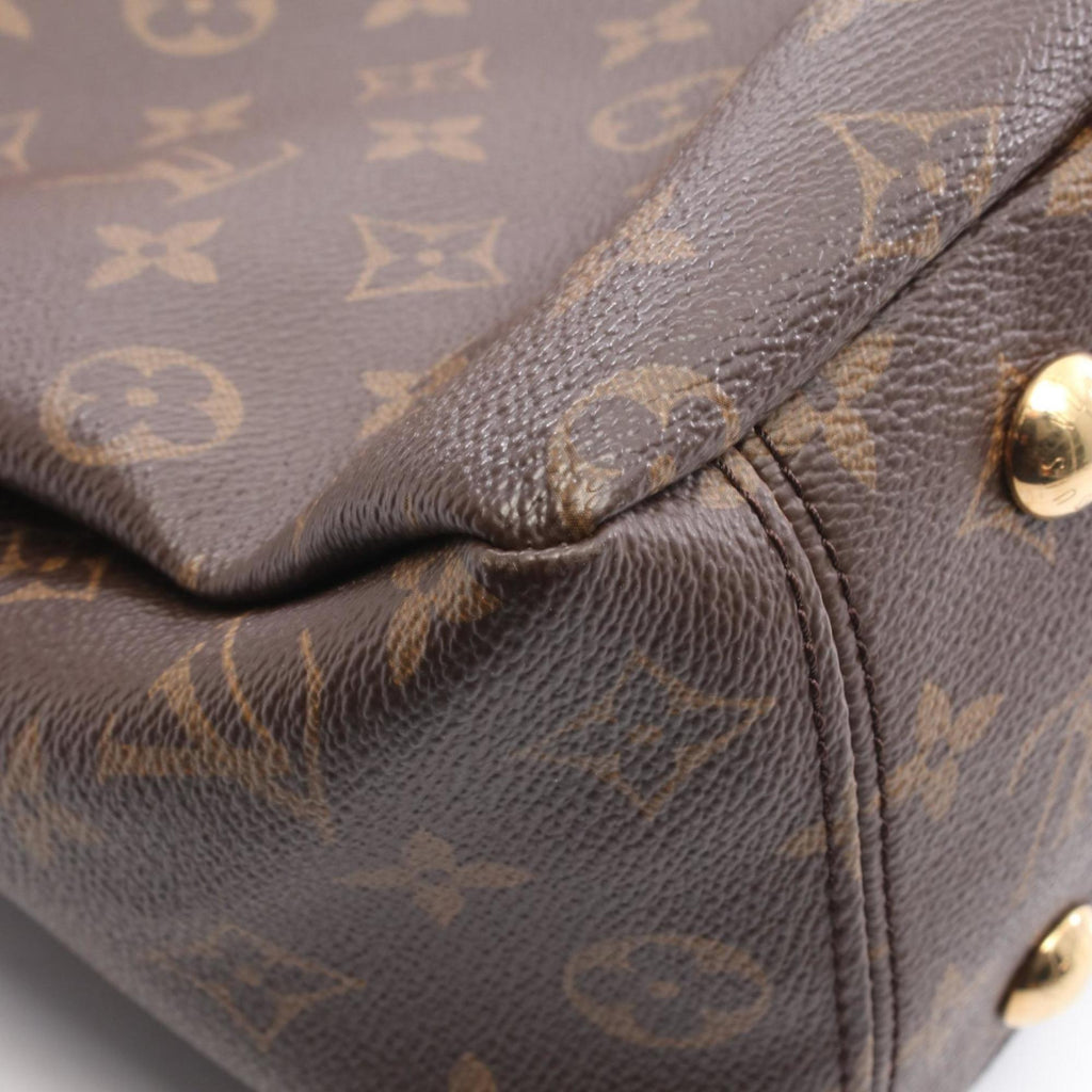 Louis Vuitton Aurore Bordeaux Brown Coated Canvas Leather Handbag