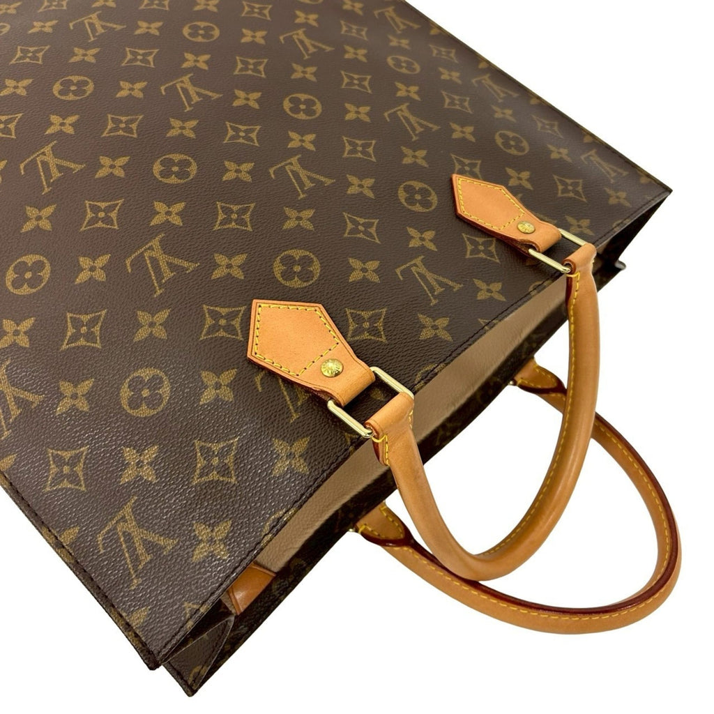 Louis Vuitton Brown Leather Pvc Handbag Tote Bag