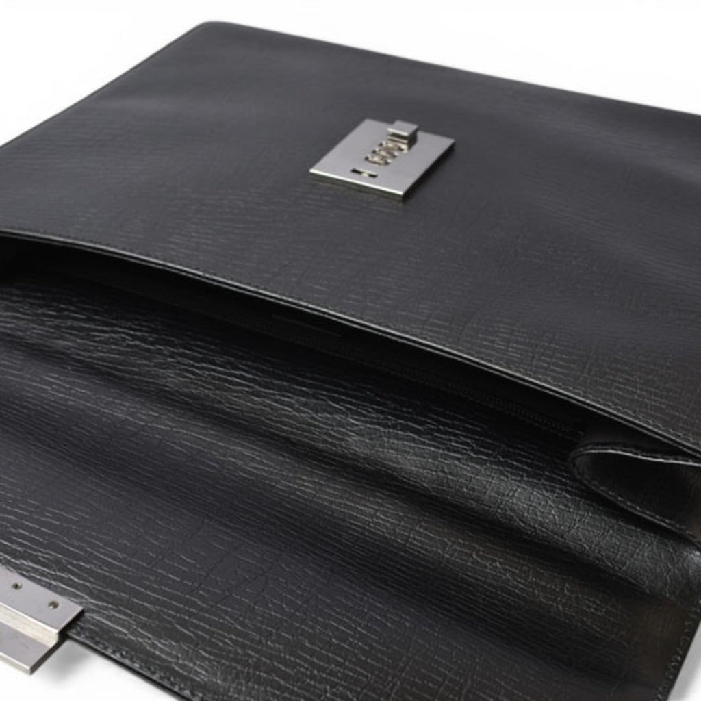 Gucci Black Leather Briefcase (Pre-Owned)