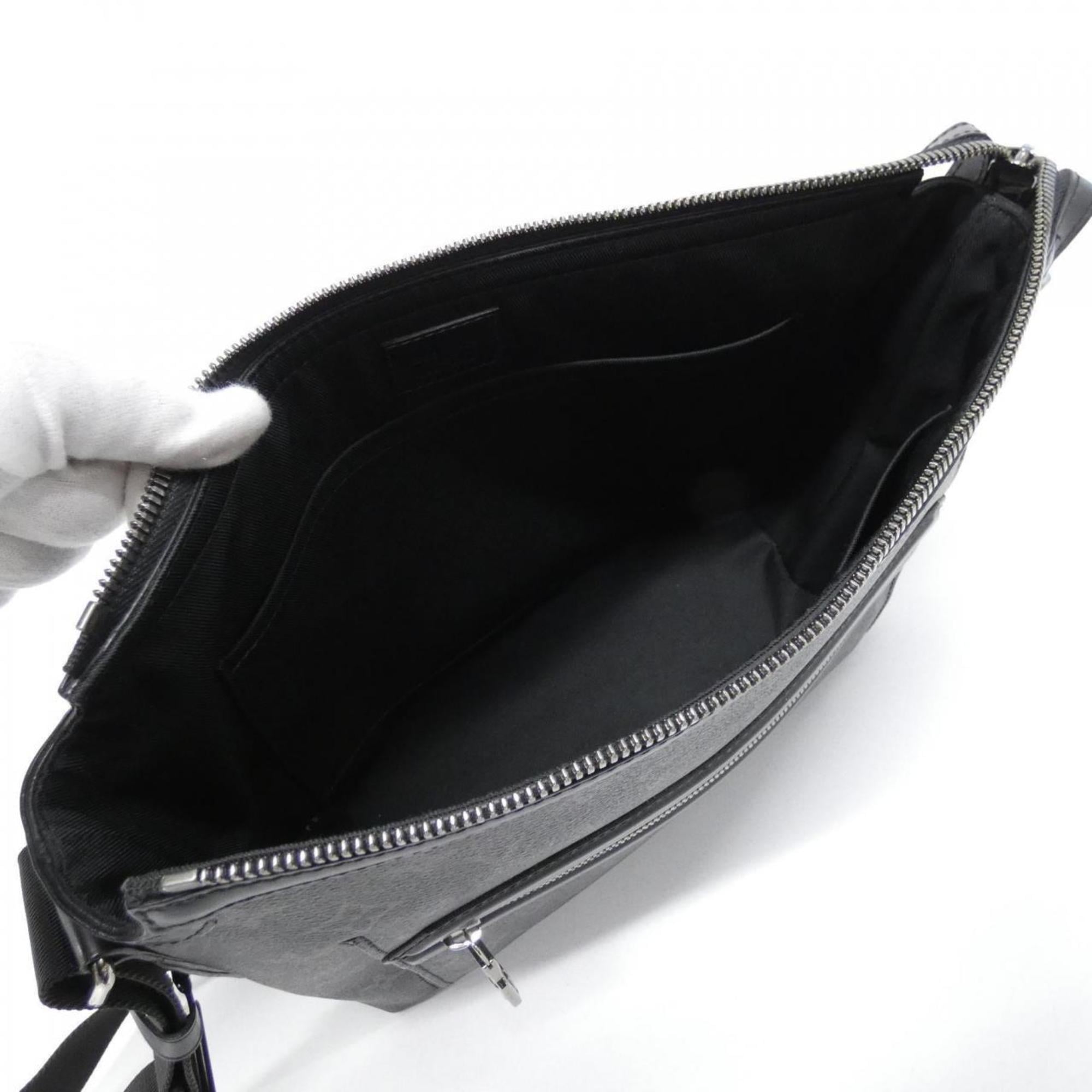 Louis Vuitton Black Coated Canvas Shoulder Bag