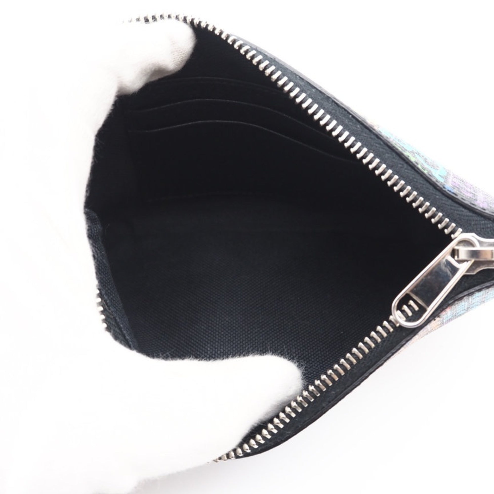 Gucci Black Coated Canvas Leather Clutch Bag Pouch (Pre-Owned)