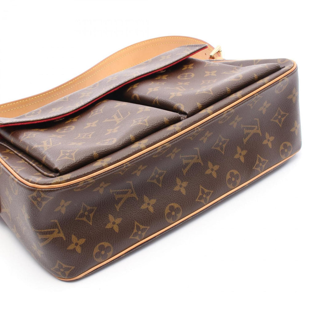Louis Vuitton Monogram Brown Coated Canvas Leather Shoulder Bag