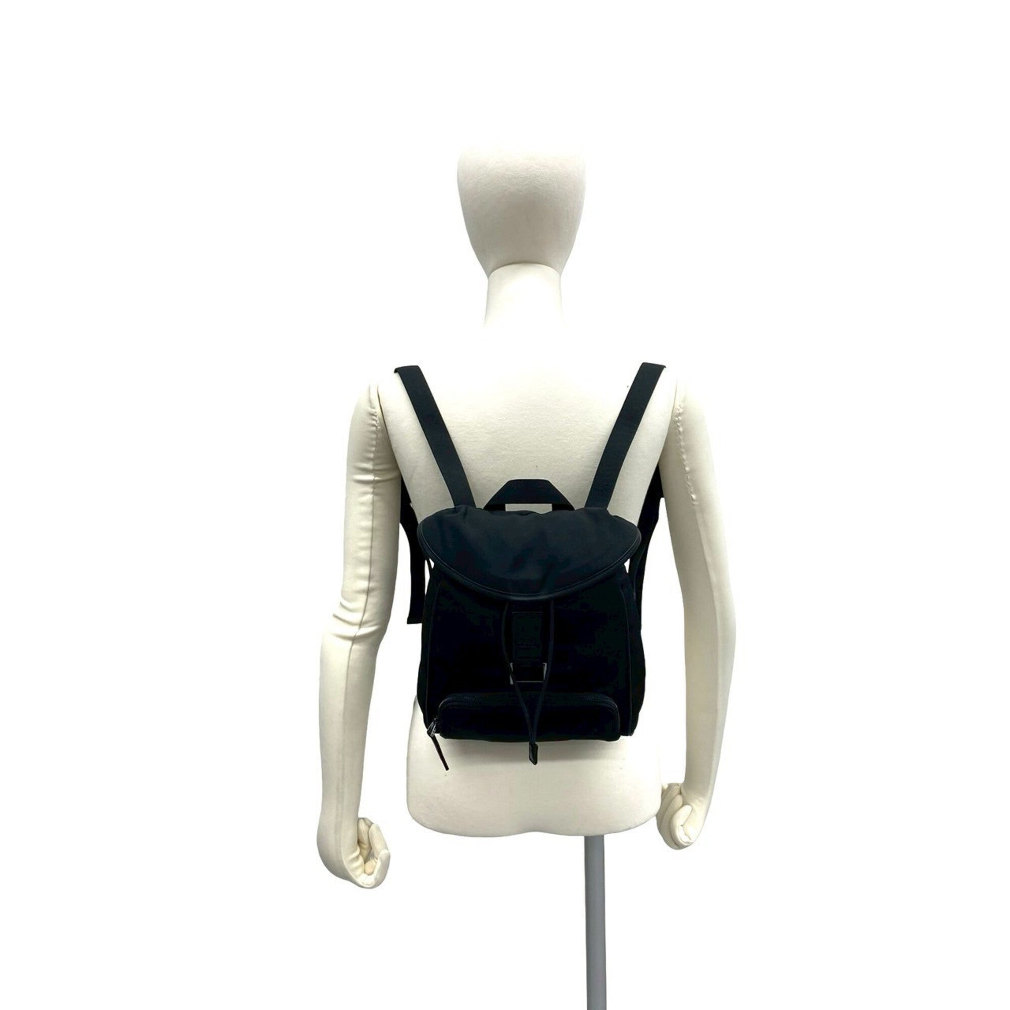Gucci Black Nylon Leather Backpack (Pre-Owned)