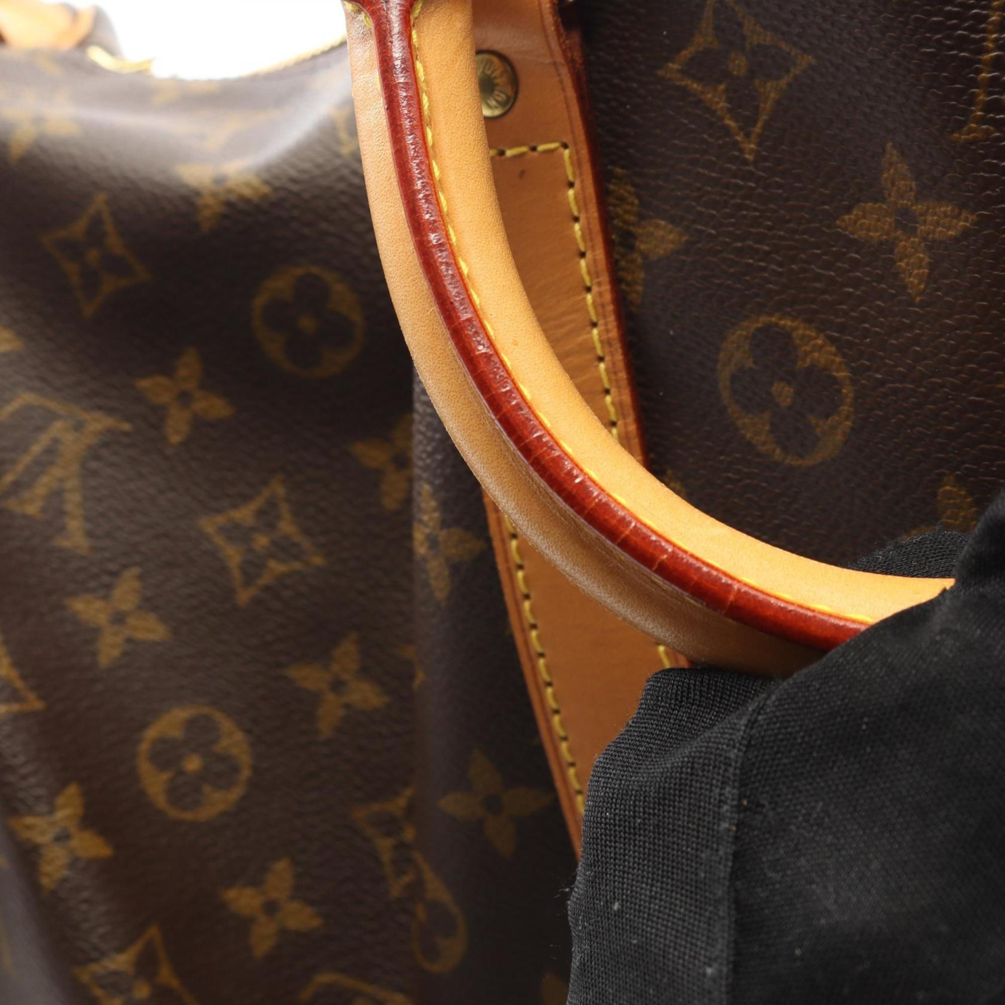 Louis Vuitton Brown Monogram Coated Canvas Leather Boston Bag