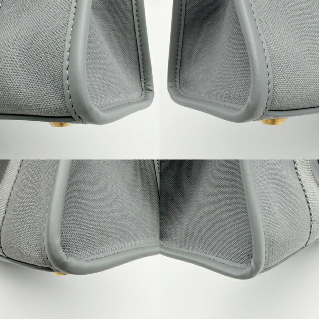 Balenciaga Gray Canvas Leather Tote