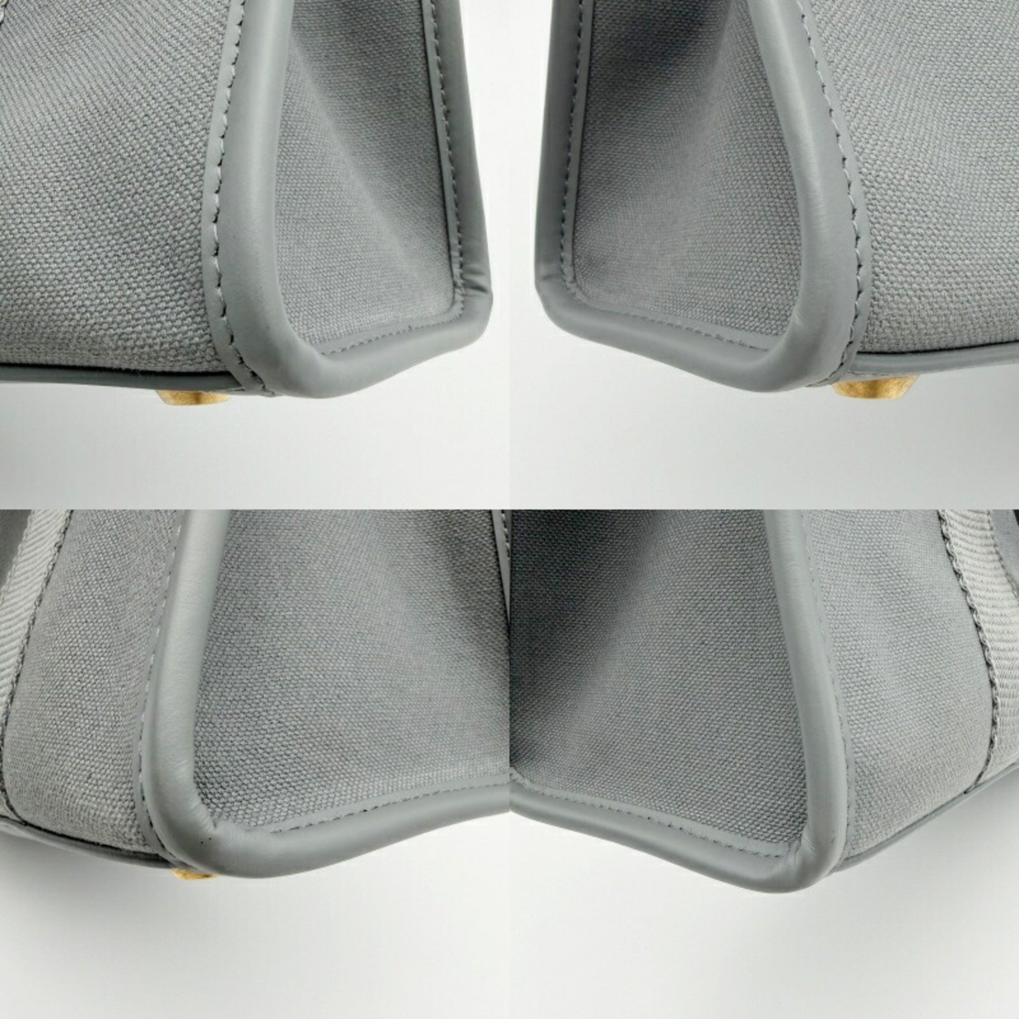Balenciaga Gray Canvas Leather Tote