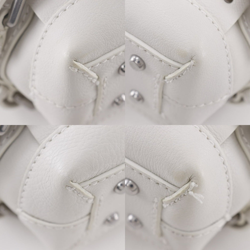 Bottega Veneta White Leather Handbag