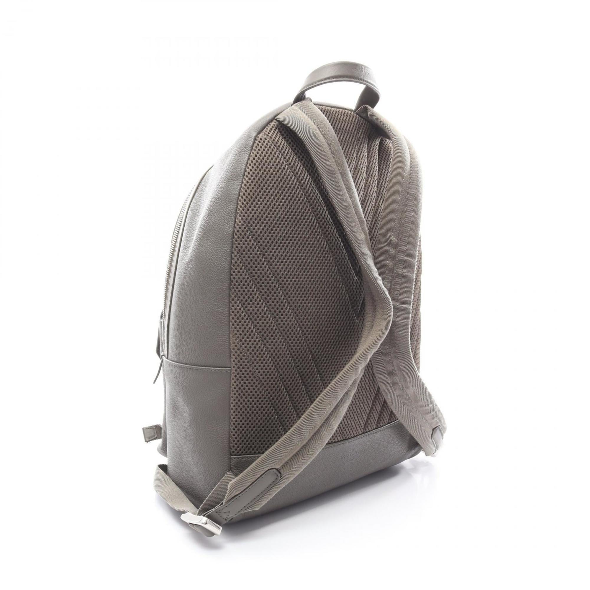 Louis Vuitton Khaki Leather Backpack Handbag