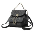 Chanel Black Leather Backpack