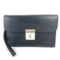 Louis Vuitton Black Noir Epi Leather Clutch Bag Pouch