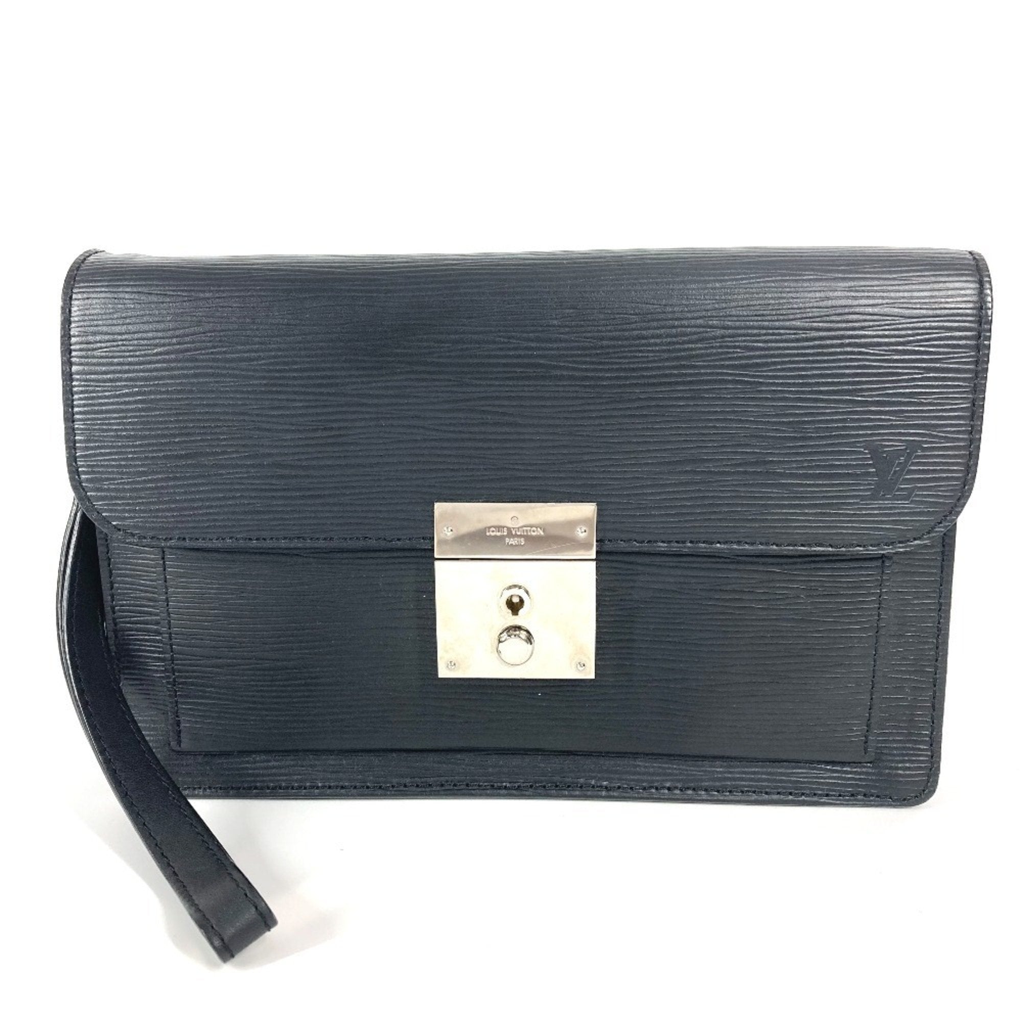 Louis Vuitton Black Noir Epi Leather Clutch Bag Pouch