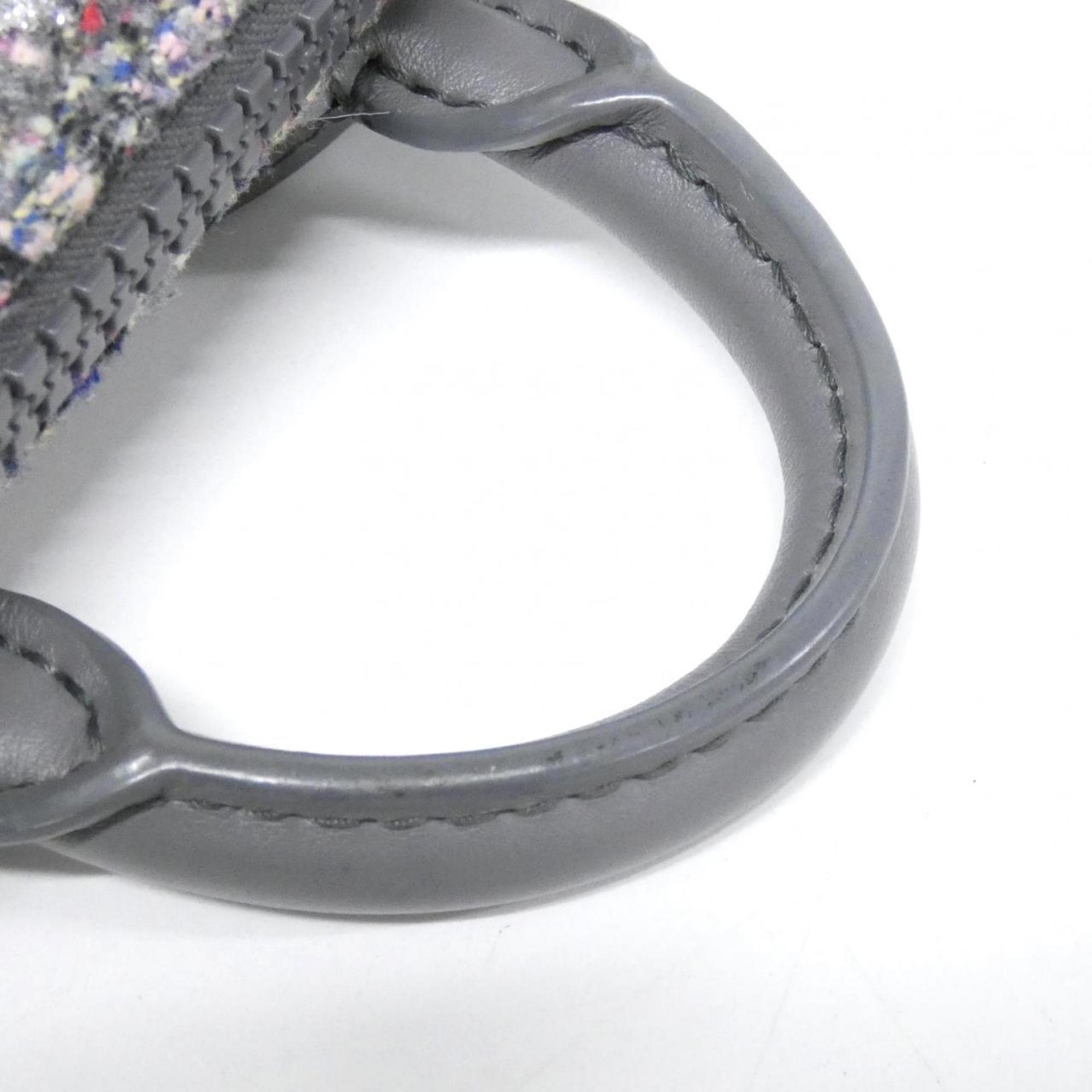 Louis Vuitton Gray Felt Wool Boston Bag