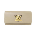 Louis Vuitton Beige Leather Long Wallet