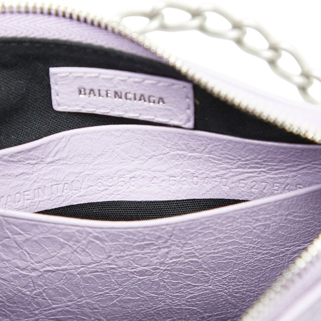Balenciaga Purple Leather Handbag Shoulder