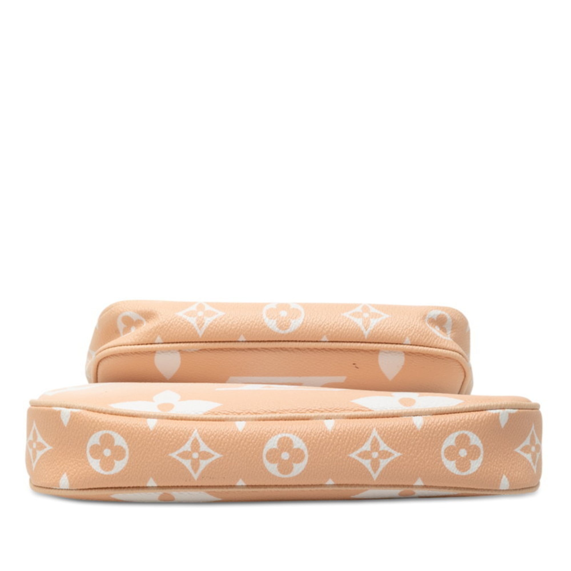 Louis Vuitton Pink Beige Pvc Leather Shoulder Bag