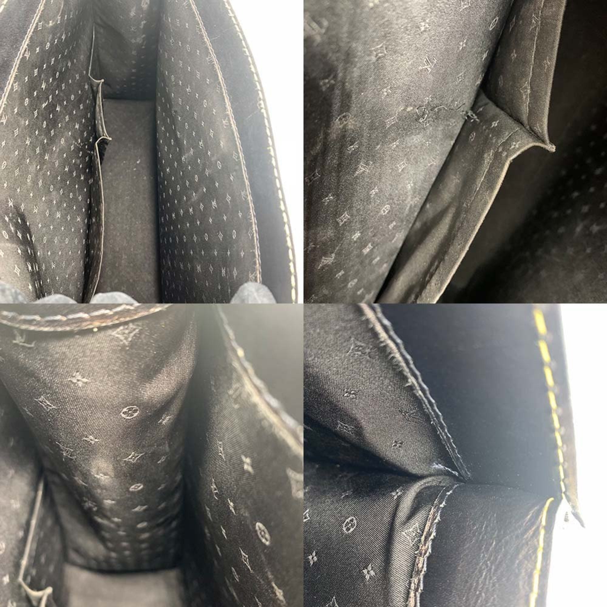 Louis Vuitton Black Suhali Leather Handbag Tote Bag